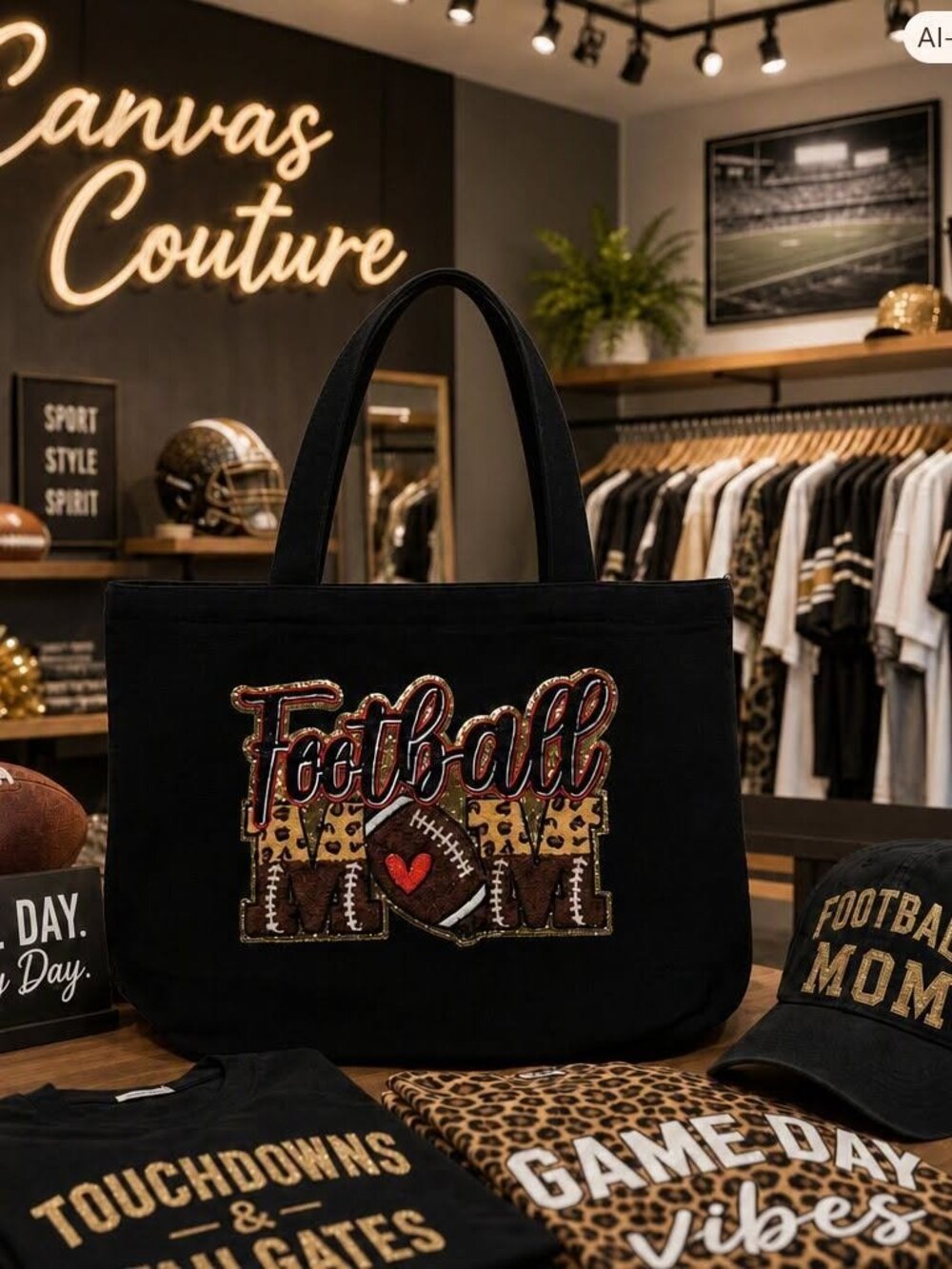 Football MOM Glam Tote